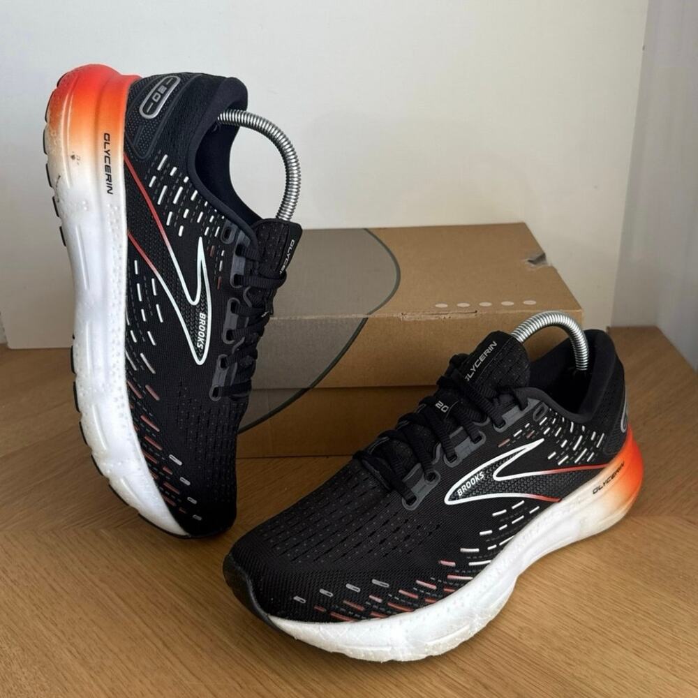 Brooks Glycerin 20 Black/Orange Women Running Sneakers- SZ 10
